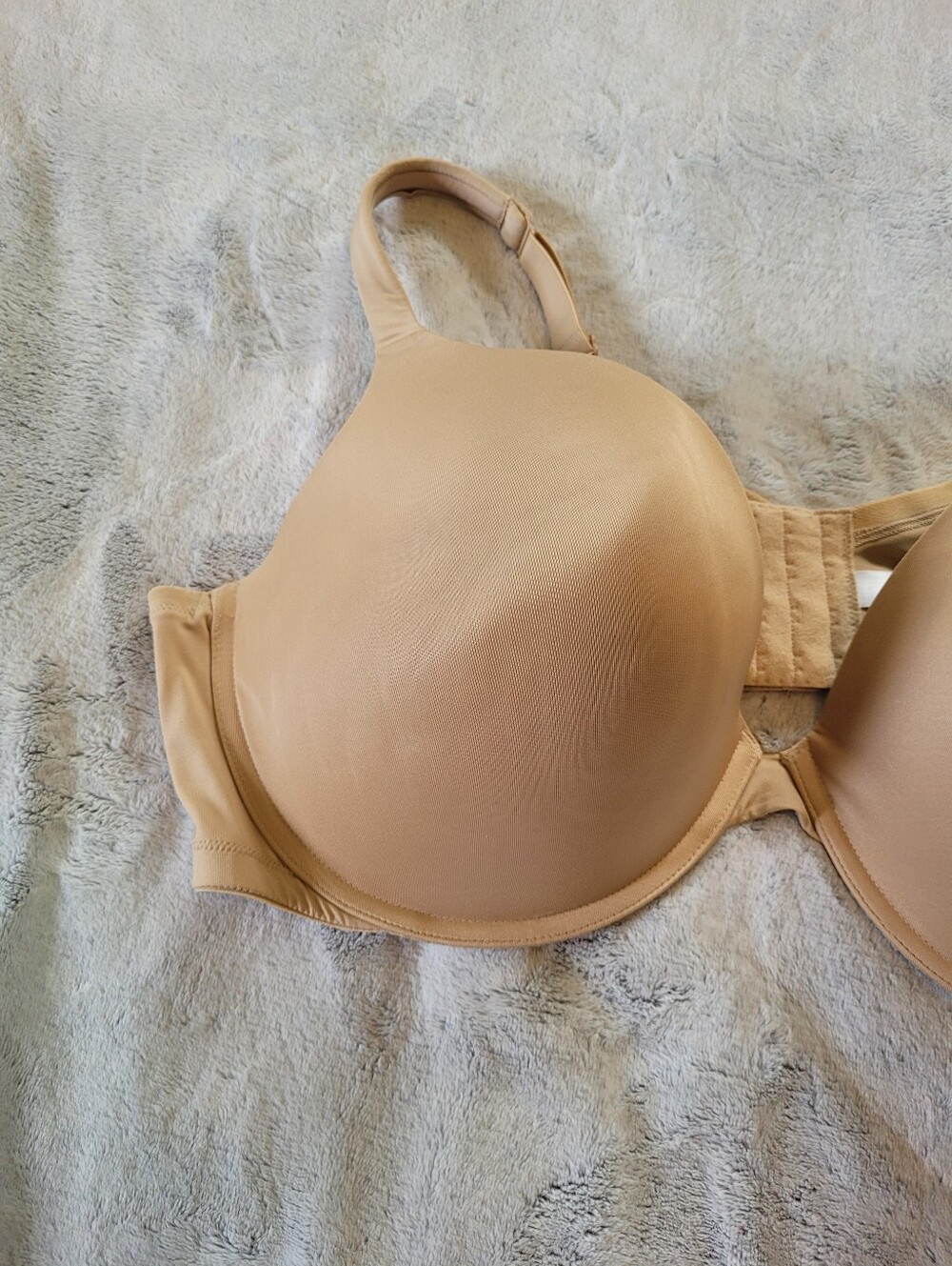 Cacique Size 48D Lane Bryant Boost Plunge Tan  Bra Hook & Eye Back Closure - Picture 2 of 11